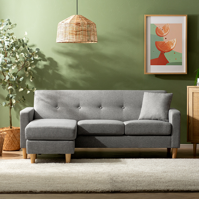 3人掛けカウチソファ L字 切り離し可能 極厚ウレタン rond | 家具