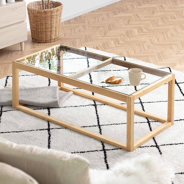 ガラストップ リビングテーブル CAROL(カロル) | 家具・インテリア通販