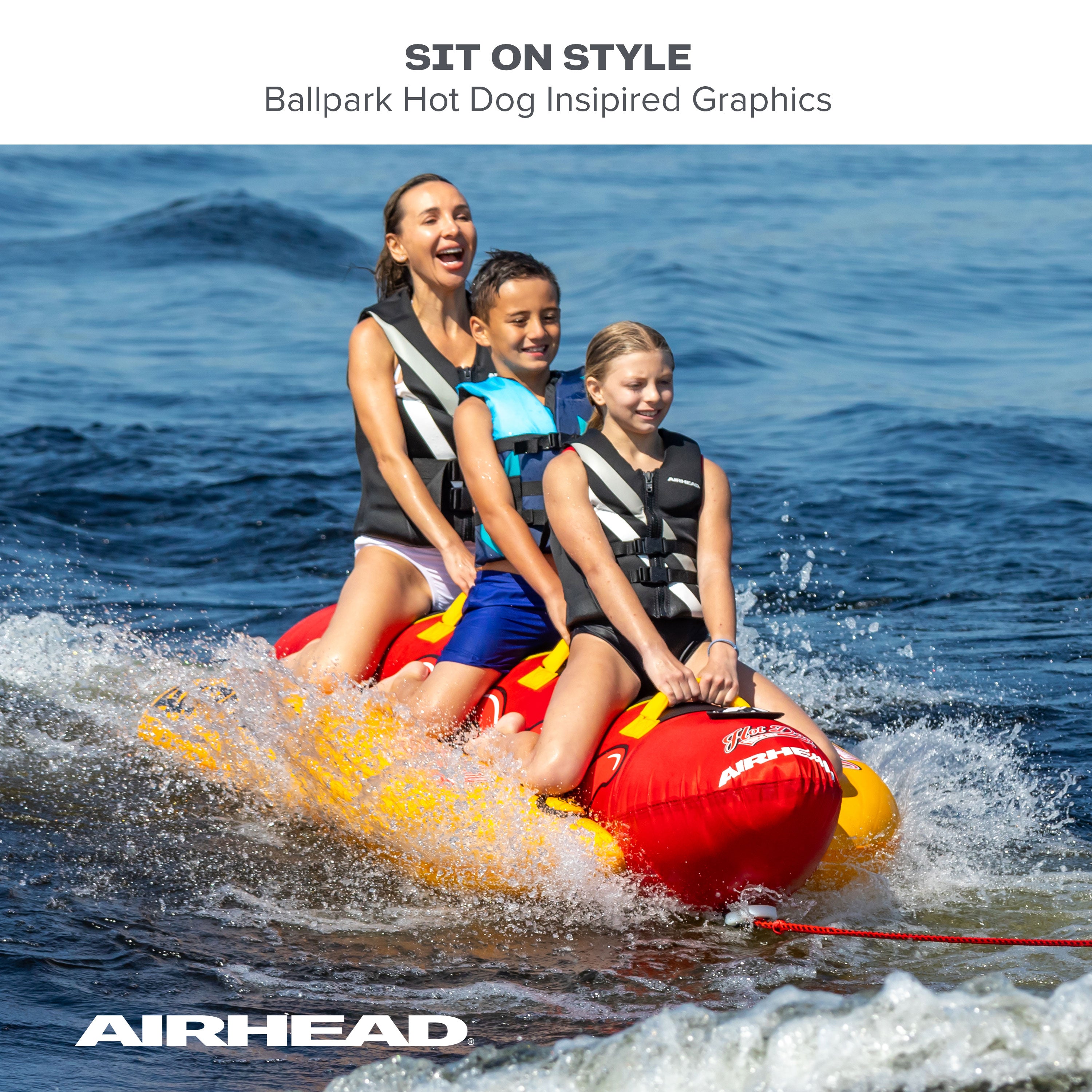 Triple Dog Towable | Hot Dog Tube for Boats | Airhead