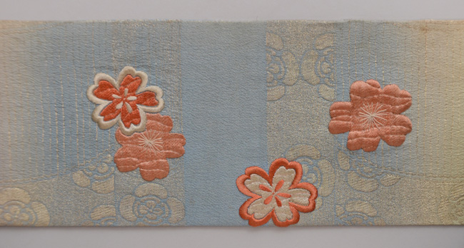 花車文様刺繍名古屋帯