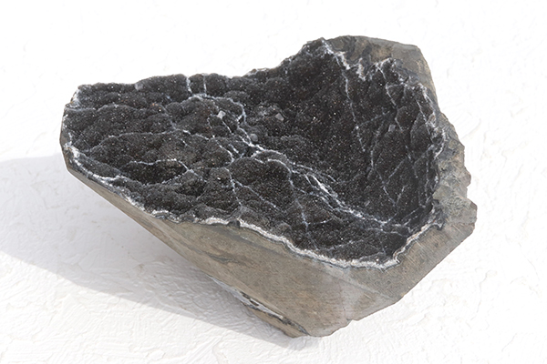 店長厳選】ブラジル産ブラックアメジスト原石-078水晶クラスター