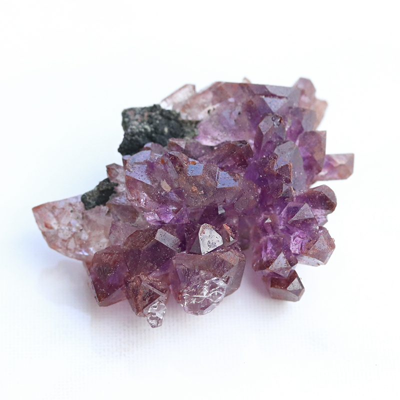 稀少！インド・カルール産アメジストエレスチャルクラスター-001水晶