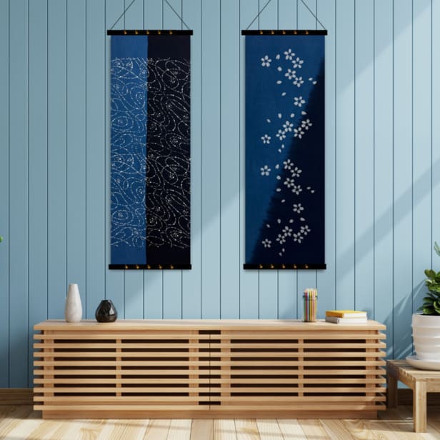 阿波藍染め手ぬぐい2「桜」 | 手ぬぐい│アート蒼公式サイト│麻布十