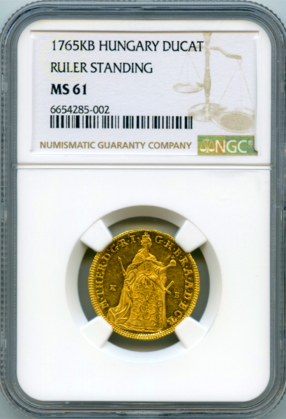 ハンガリー マリア・テレジア 1765KB ダカット 金貨 NGC MS61 | ARK