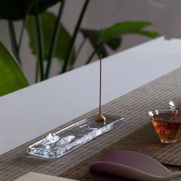 ガラスの香皿-お香の香皿・香立て・香立