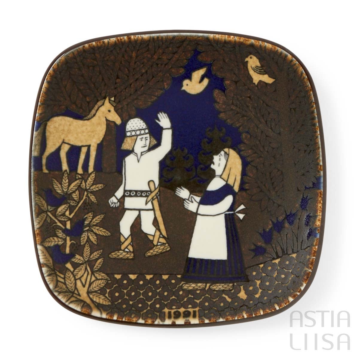 Arabia Kalevala 1991 イヤープレート, ヴィンテージ | Astialiisa Online