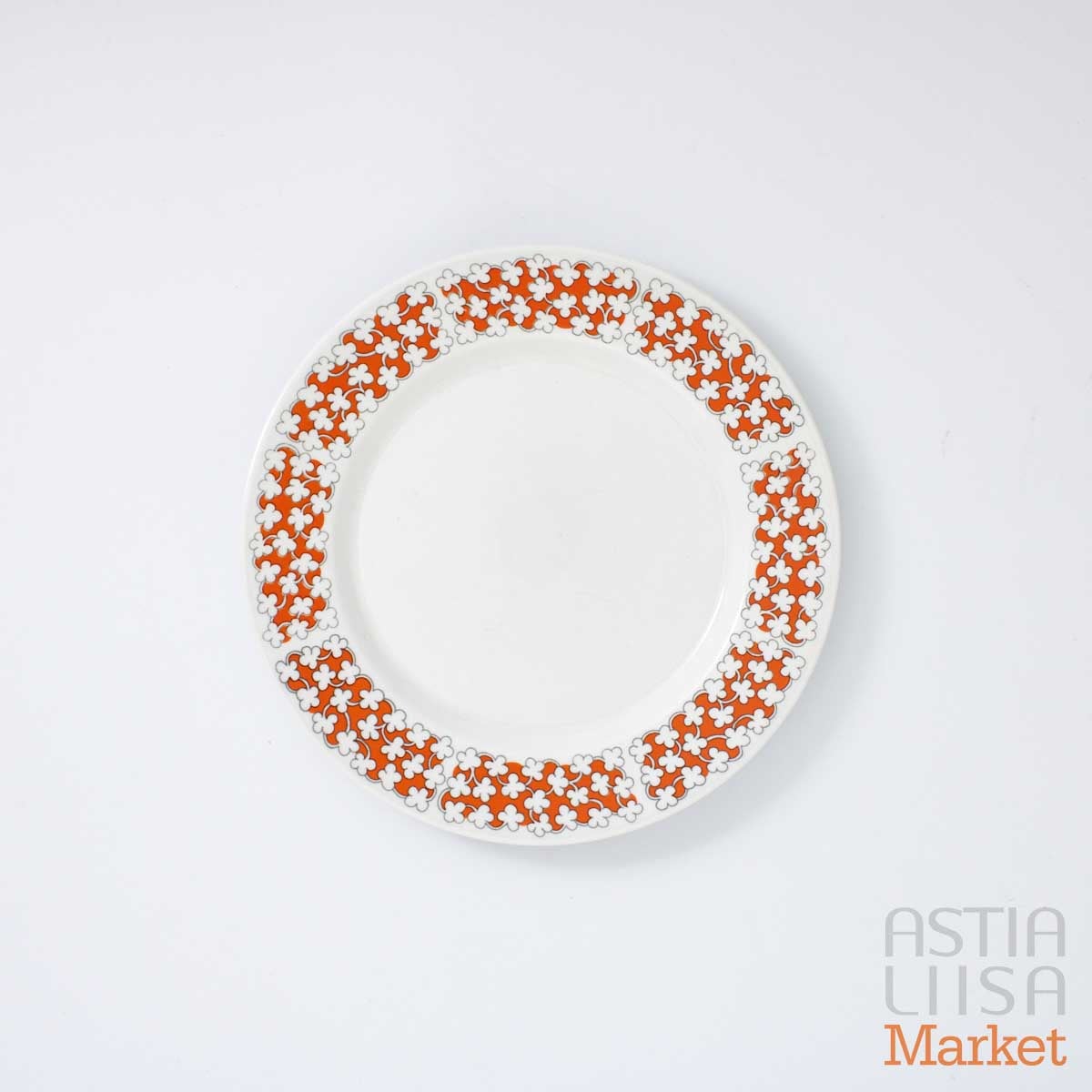 Arabia Pizzicato オレンジ プレート 17,5 cm, ヴィンテージ