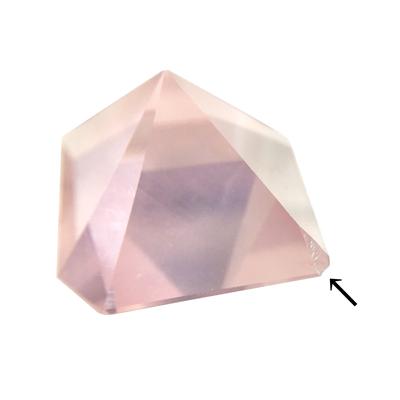 ローズクォーツ スクエアミラーカット 18mm - アサオ工芸オンライショップ