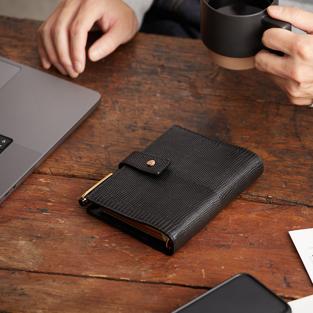 ネオフィナードローズゴールド MINI6 19mm hock［1256］ システム手帳