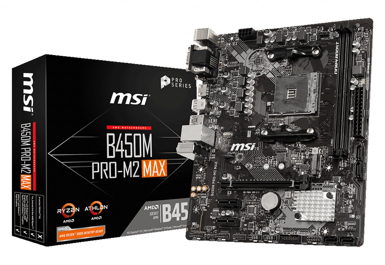 B450M PRO-M2 MAX | MSI マザーボード AMD B450チップセット | 株式
