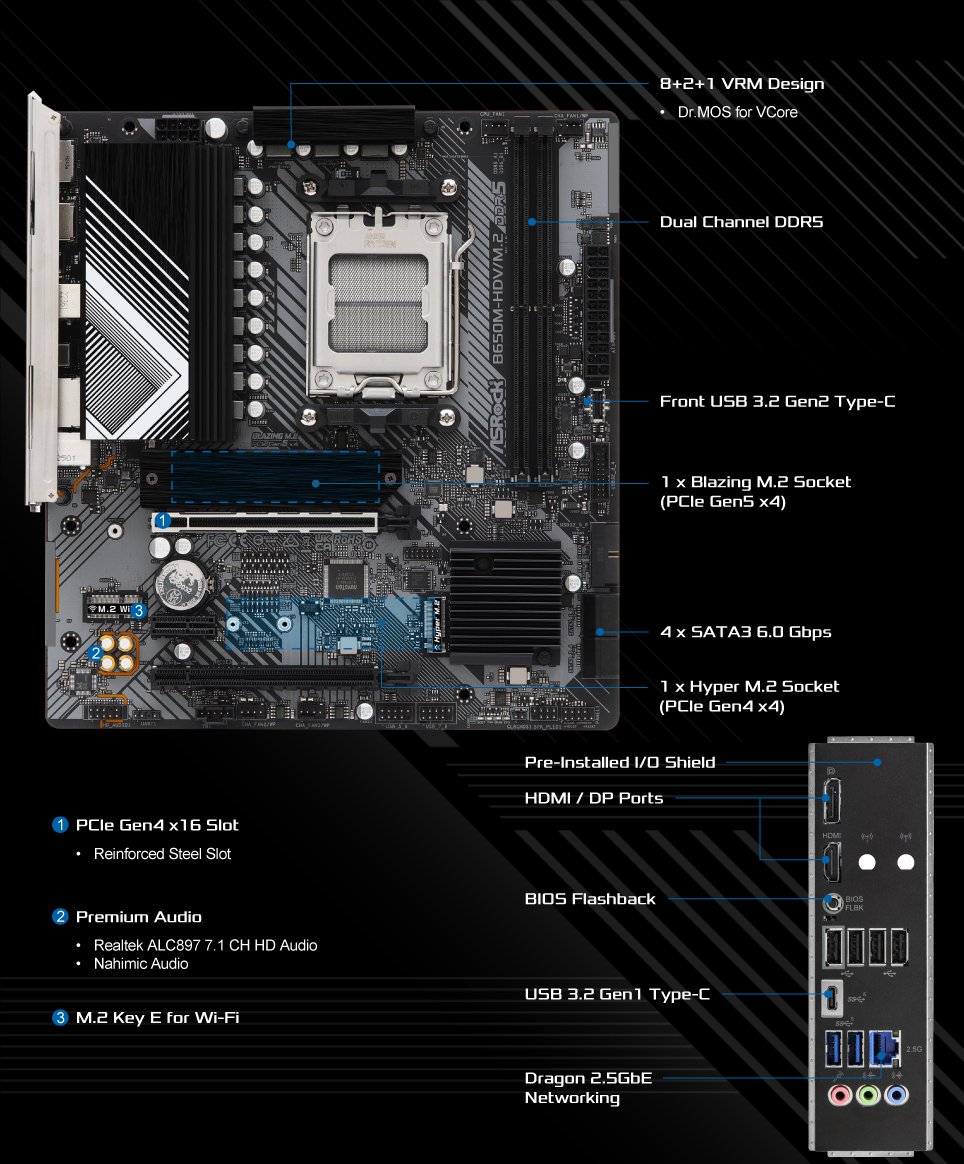 ASRock B650M-H/M.2+ マザーボード BIOS 4.03 Amazon.com: ASRock B650M-HM.2+ AMD AM5 Micro-ATX Motherboard