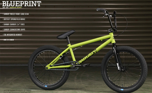 入荷】 2023 SUNDAY BMX BLUEPRINT 20 MATTE-KIWI SBX-222-MKIWI