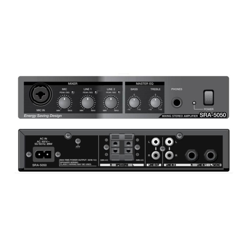 ミキシングアンプ（SRA-5050）の製品詳細｜映像音響テクニカル