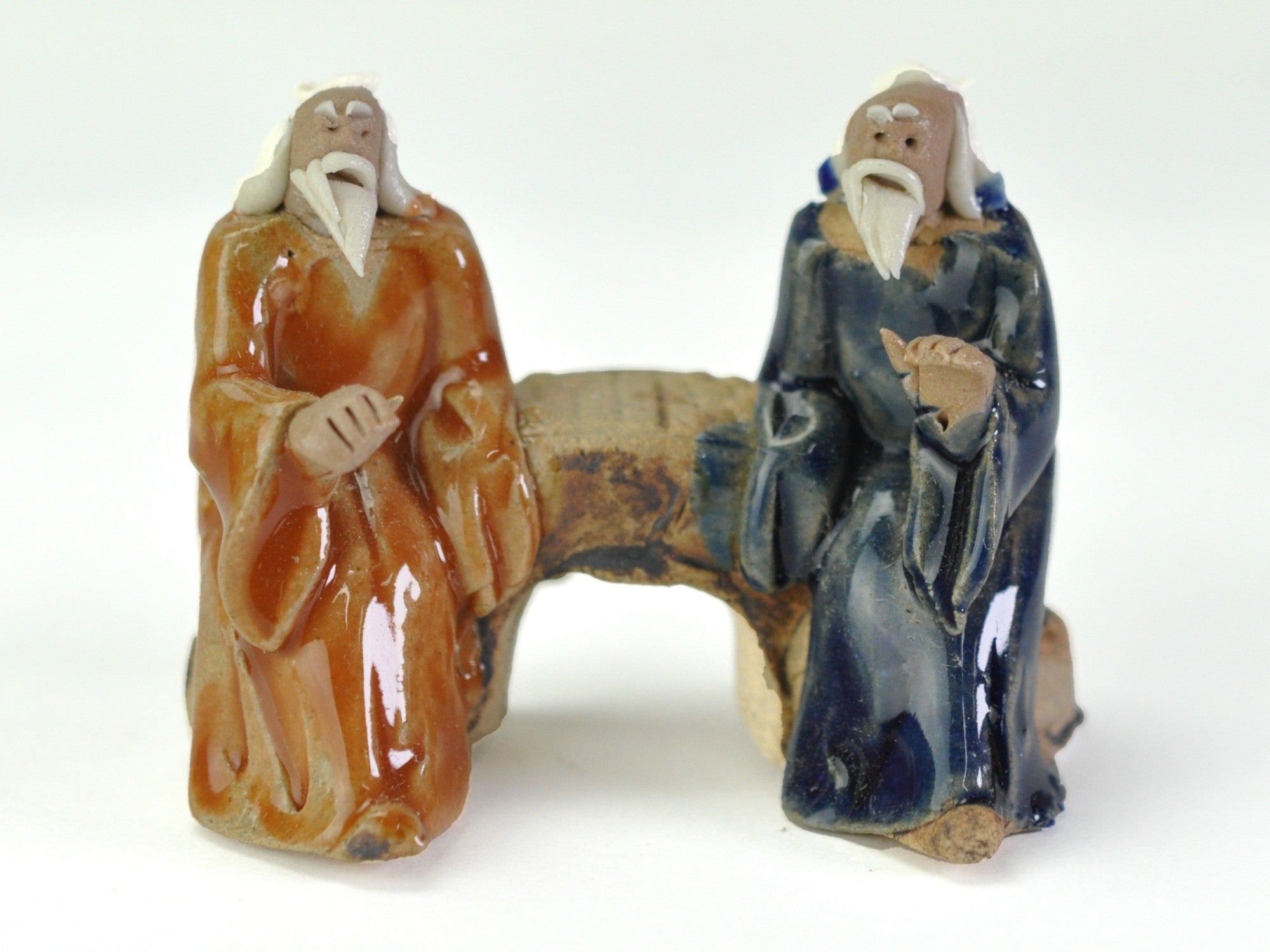 陶器の置物 フィギュア 村人の休憩の販売｜盆栽妙 – 盆栽妙 本店