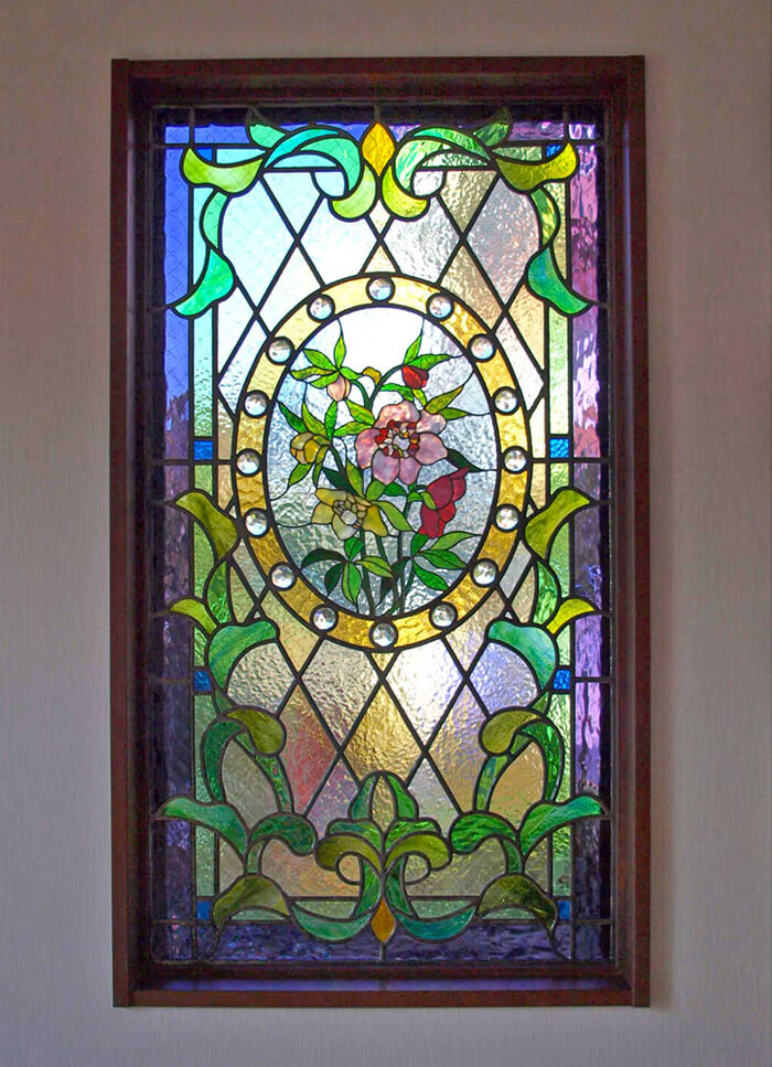 アール・ヌーボー、ヴィクトリアデザイン-010 | ステンドグラスバロック