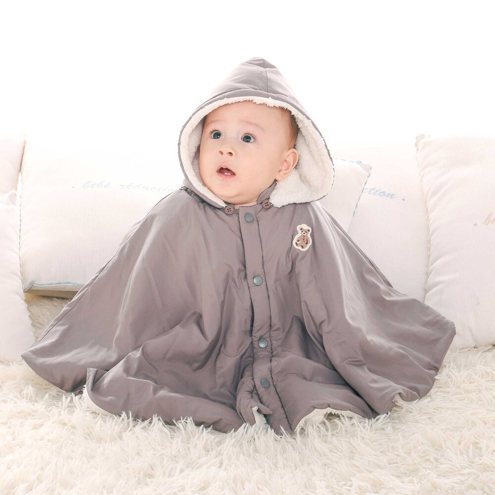 撥水加工 】タフタ3wayマルチマント(60~90cm)(ワンサイズ グレー