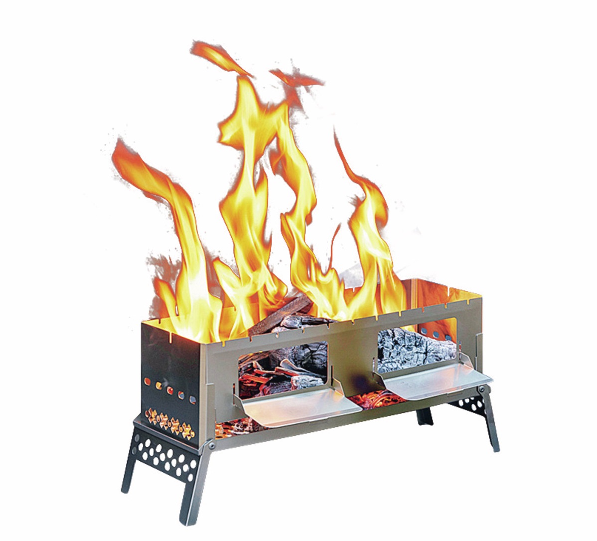 笑's／コンパクト焚き火グリル 『Mr.B-Ⅵ-DUO』All Titanium | 道具