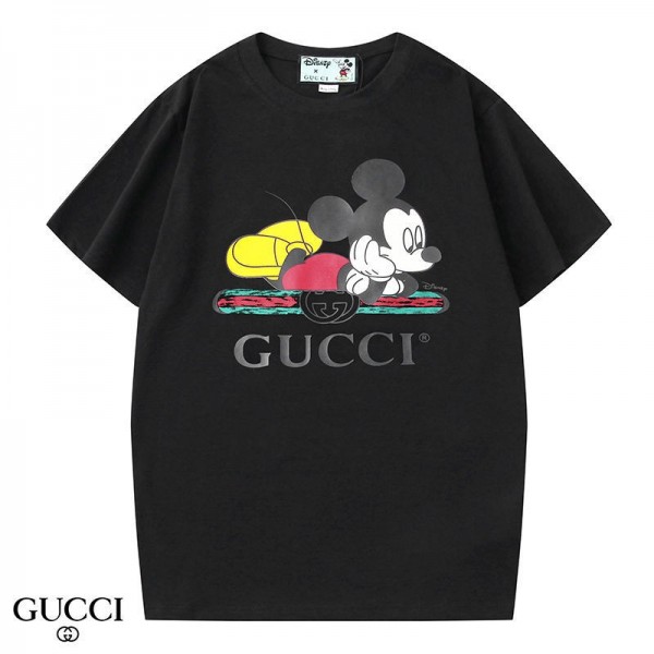 ハイブランド グッチTシャツ 赤い唇プリント ユニセックス 大きい