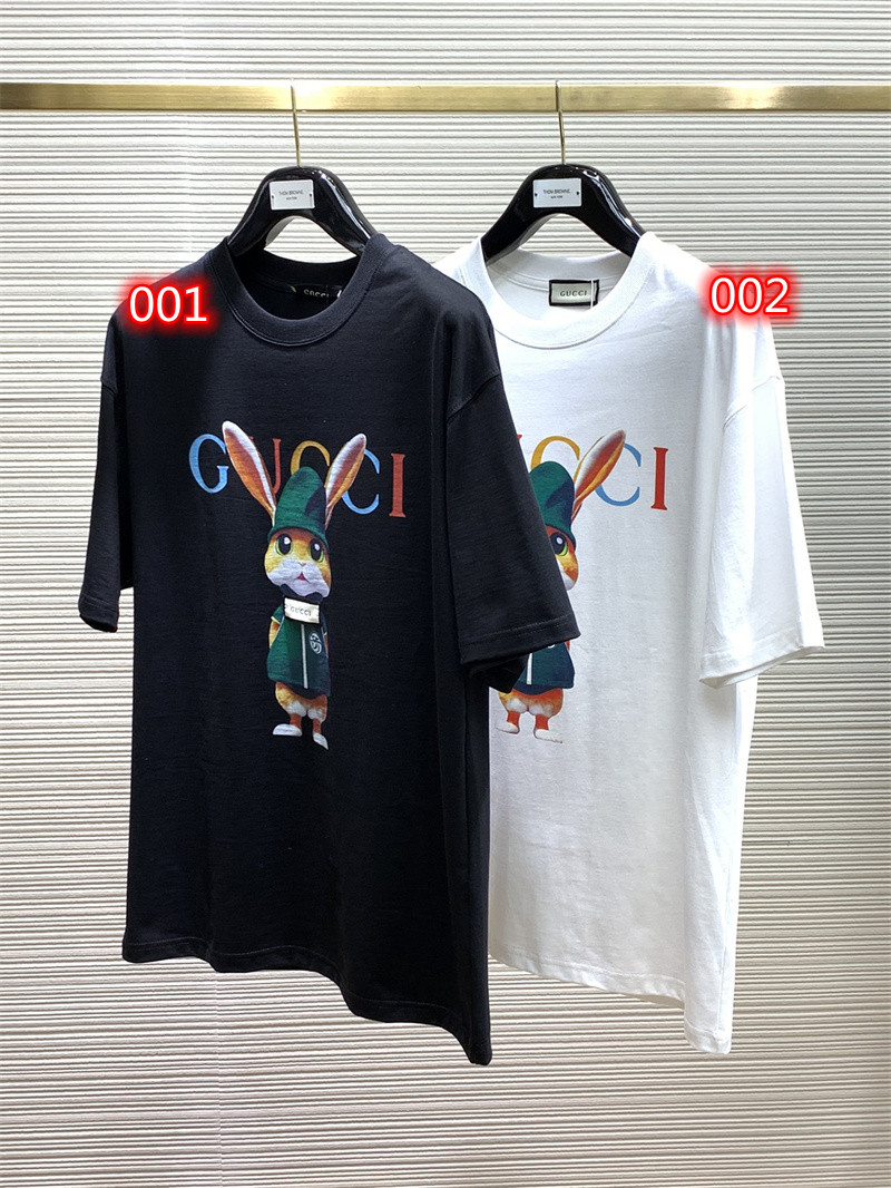 グッチtシャツハイブランドGUCCI 可愛い兎柄 半袖tシャツ 上着