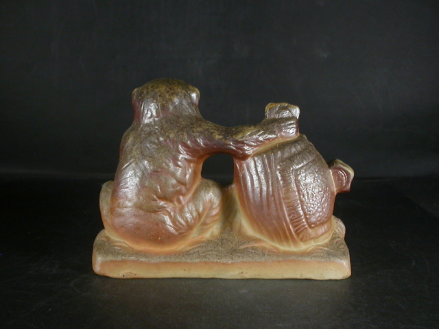 備前焼 備前焼中堅作家 稗田寿炎 黄ゴマ白備前申置物1 備前焼卸・小売