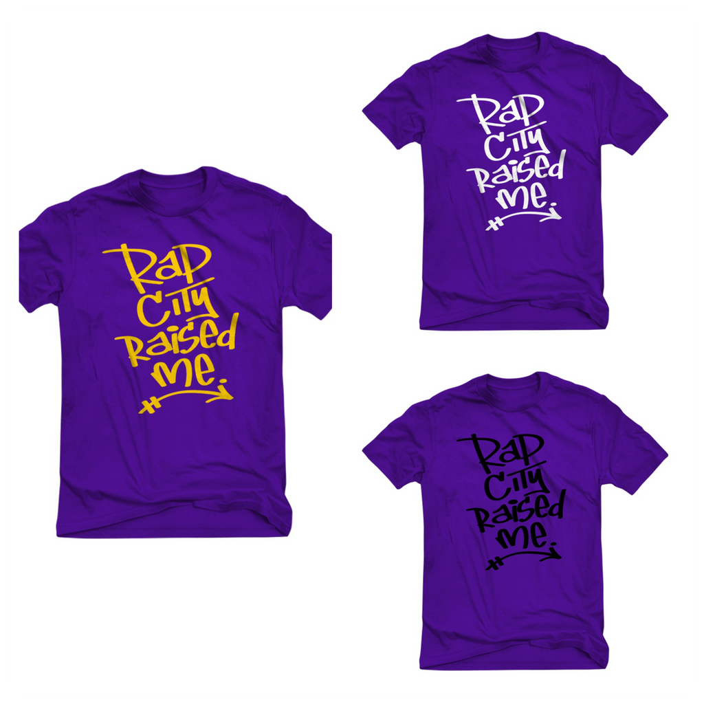 RAPCITYRAISEDME TEE - GRAF - PURPLE – Big Tigger
