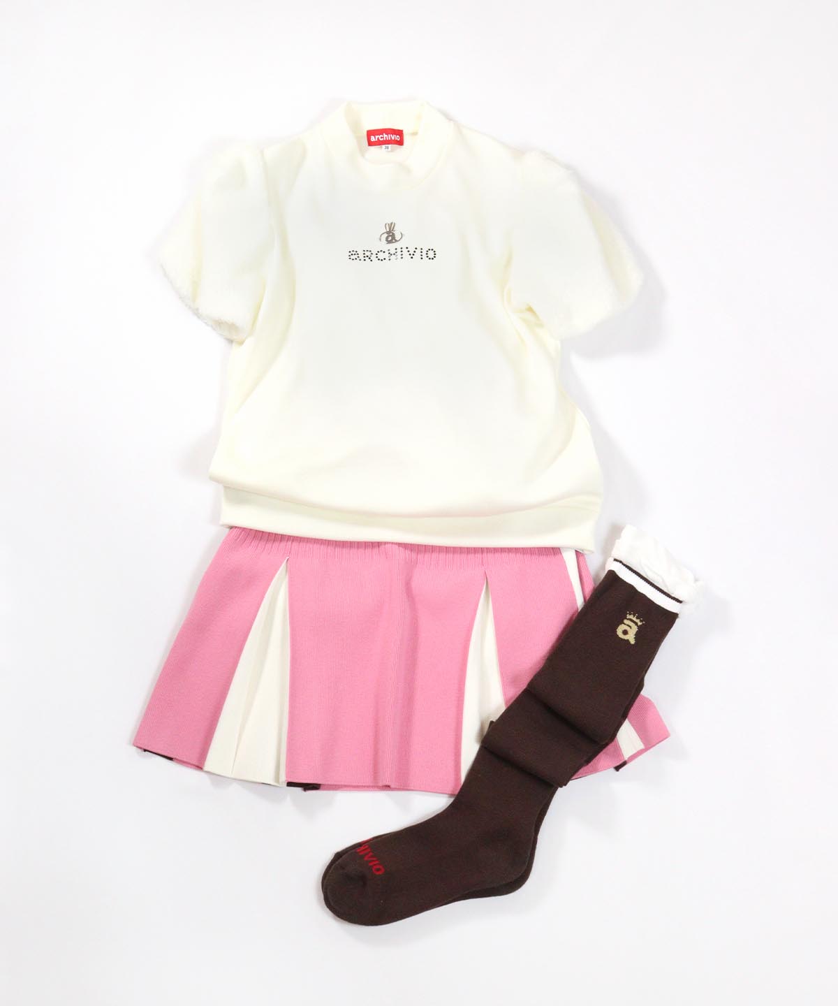 袖ファー切替半袖ニットソー|アルチビオ - ゴルフウェアや婦人服通販