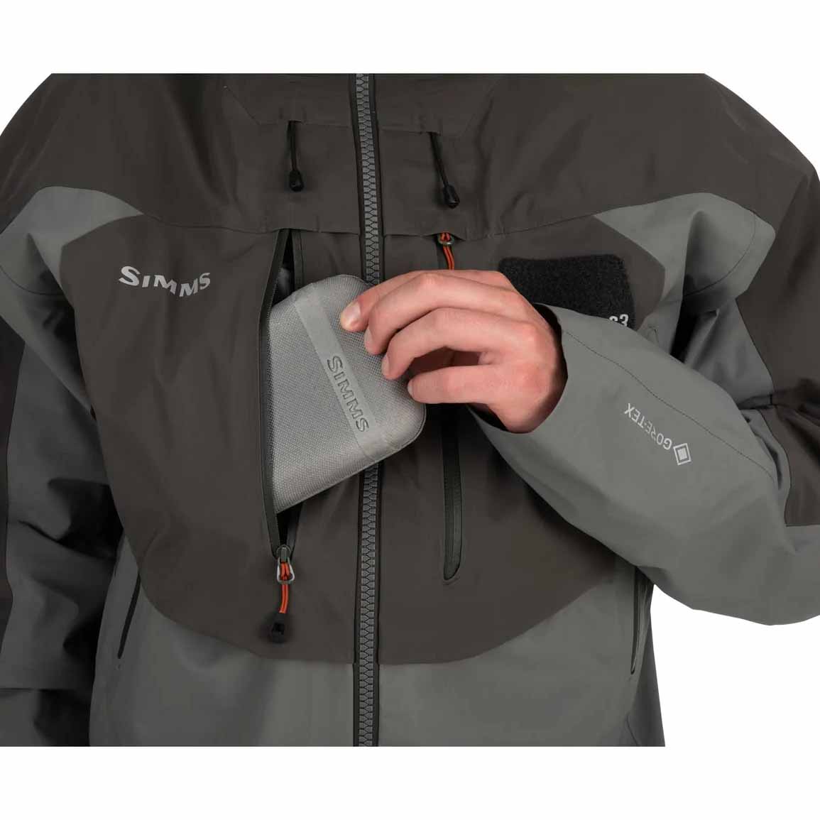 Simms GORE-TEXフィッシングガイドジャケット ダークグリーン Simms