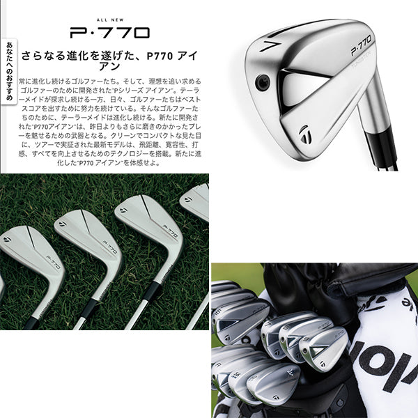 テーラーメイド NEW P・770 アイアン 6本セット DynamicGold EX Tour