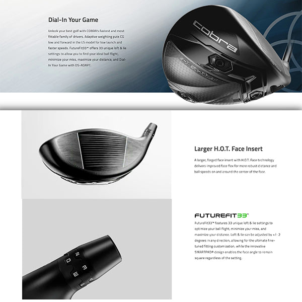 コブラ DS-ADAPT LS 6度 4度〜8度可変 ロングドライブヘッド