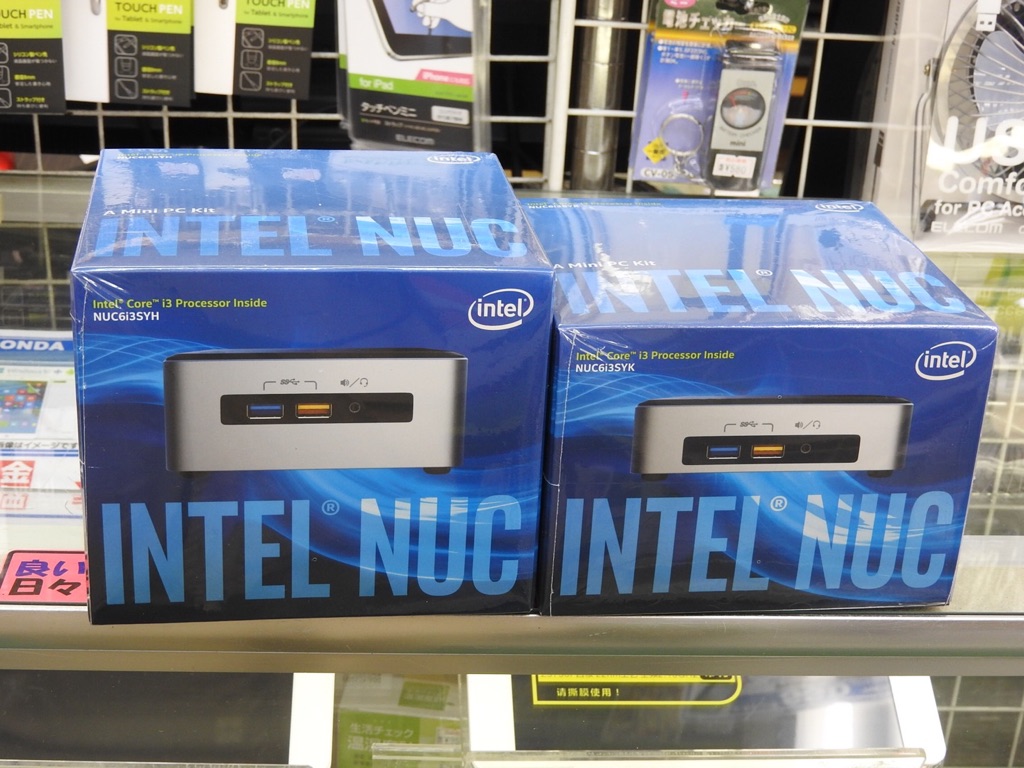 Skylake-U版Intel NUCベアボーンがアキバに登場。第1弾はCore i3-6100U