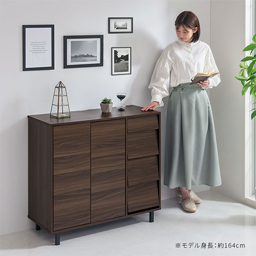 キャビネット Aタイプ 足つきキャビネット おしゃれ ぼん家具