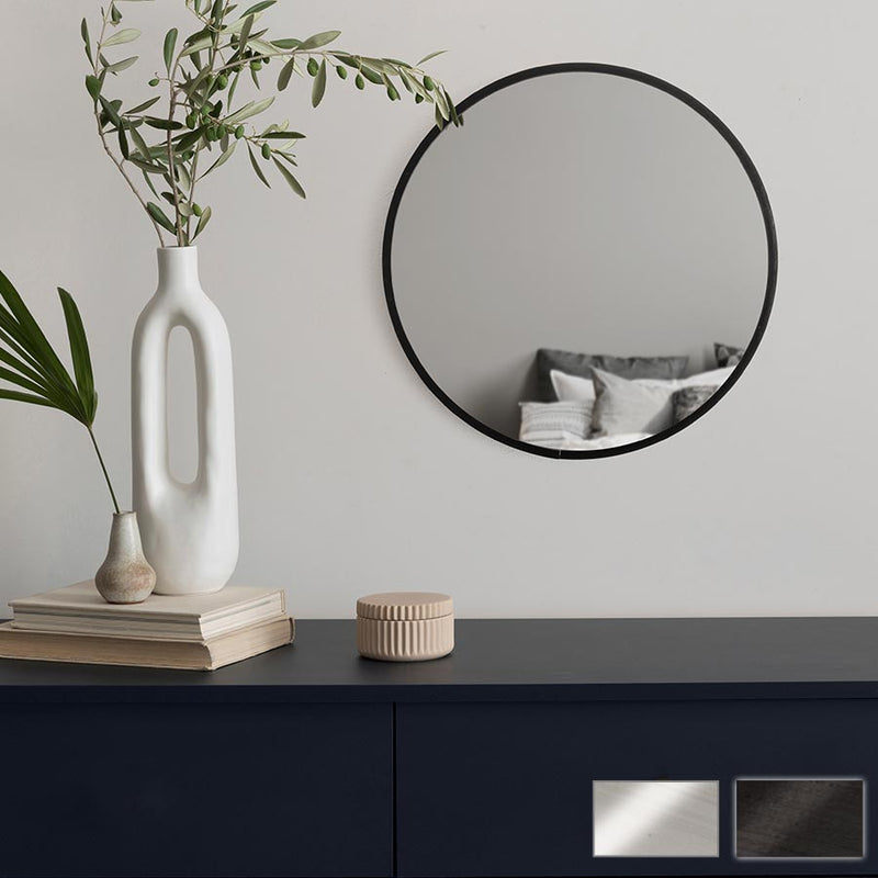 壁掛けラウンドミラー ミラー ドレッサー おしゃれ ぼん家具 LET300279