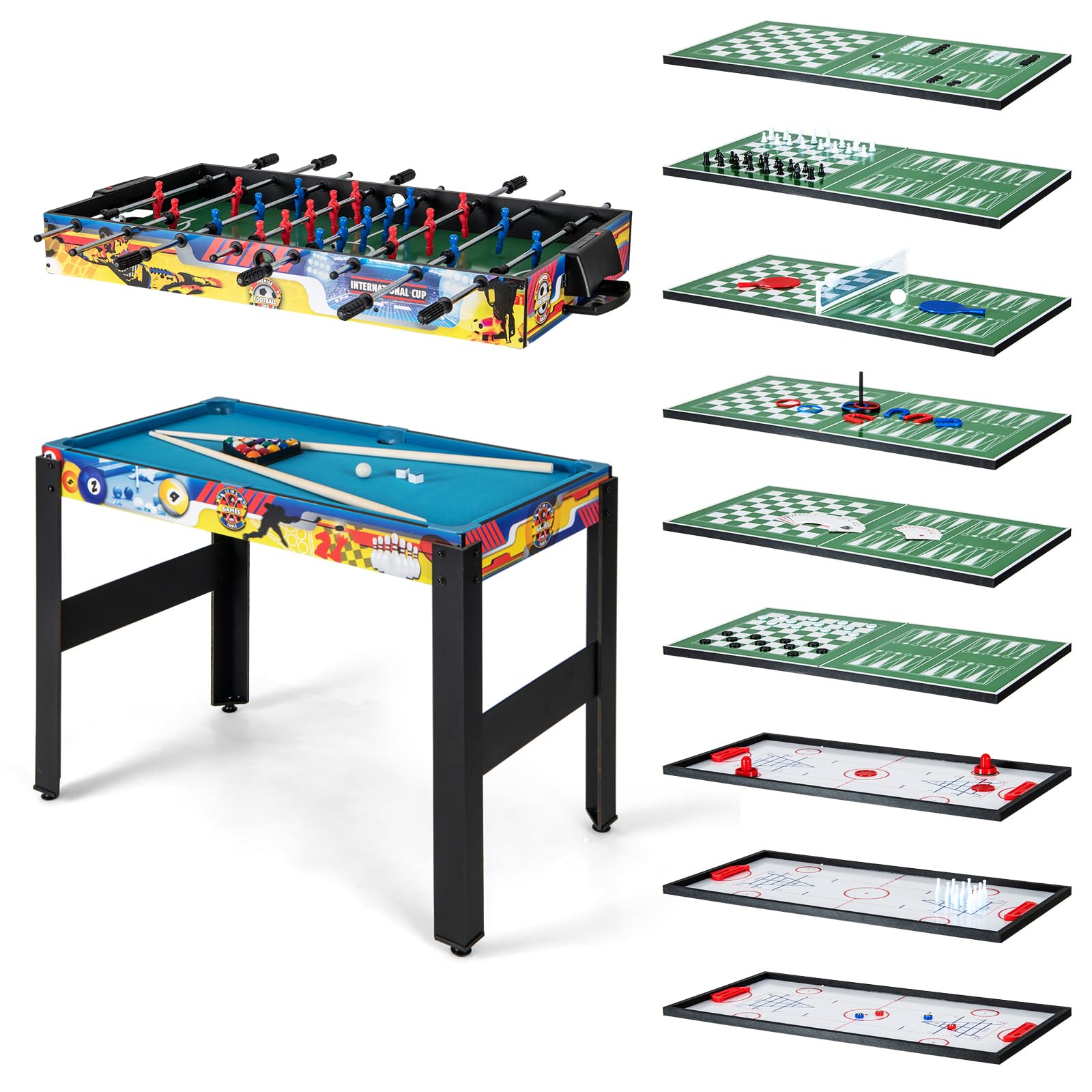 Giantex 12-in-1 Multi Game Table, 48 Inch Combination Game Tables