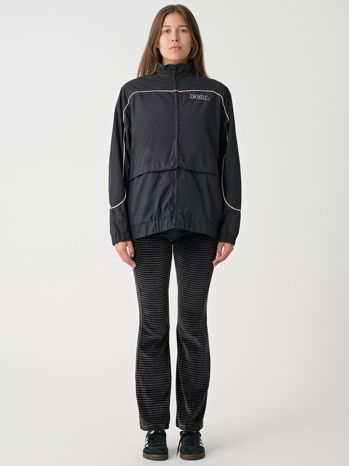 Xgirl Panelled Track Jacket Black | Glue Store