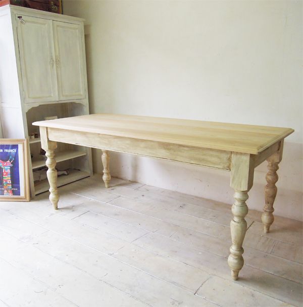 フランスアンティークダイニングテーブル（ろくろ足）6人W1800@大阪