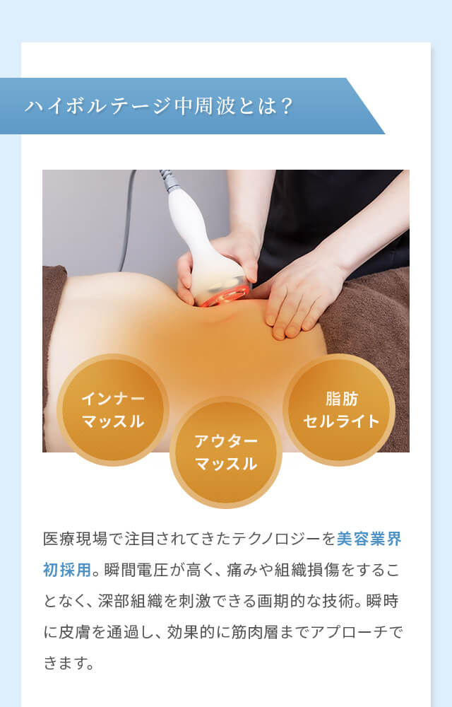 STAR TECH｜美容業界初！ハイボルテージ中周波EMS搭載 スターテックで