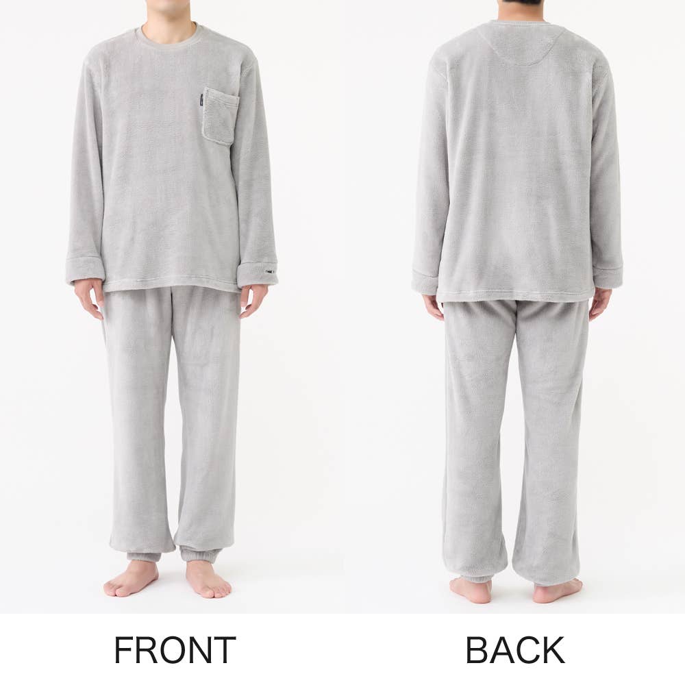 両面起毛 ボア ルームウェア 長袖長パンツ【SALE】 MH6564 :メンズ