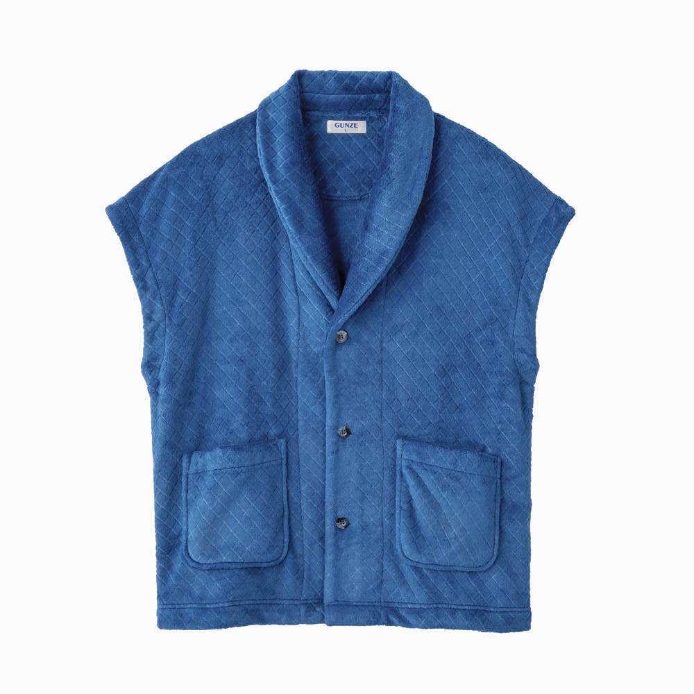 羽織物】ボア起毛 ダイヤ柄ベスト【SALE】 SK4515 :メンズ パジャマ