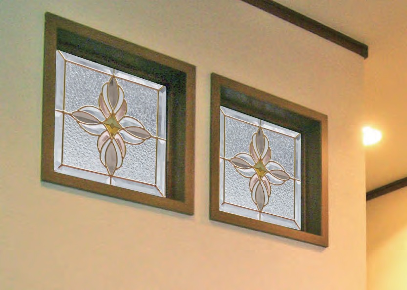 送料無料】ステンドグラス Eサイズ専用木枠（室内用） アートデザイン