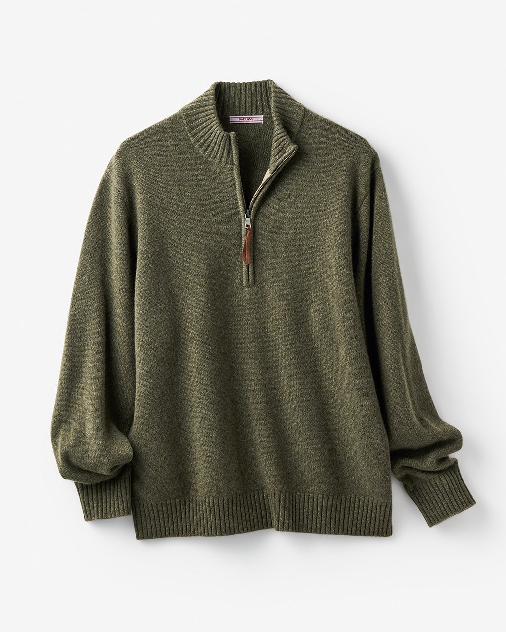 パーリーゲイツ グレー ハーフジップ カシミヤ入り セーター ツイル裏