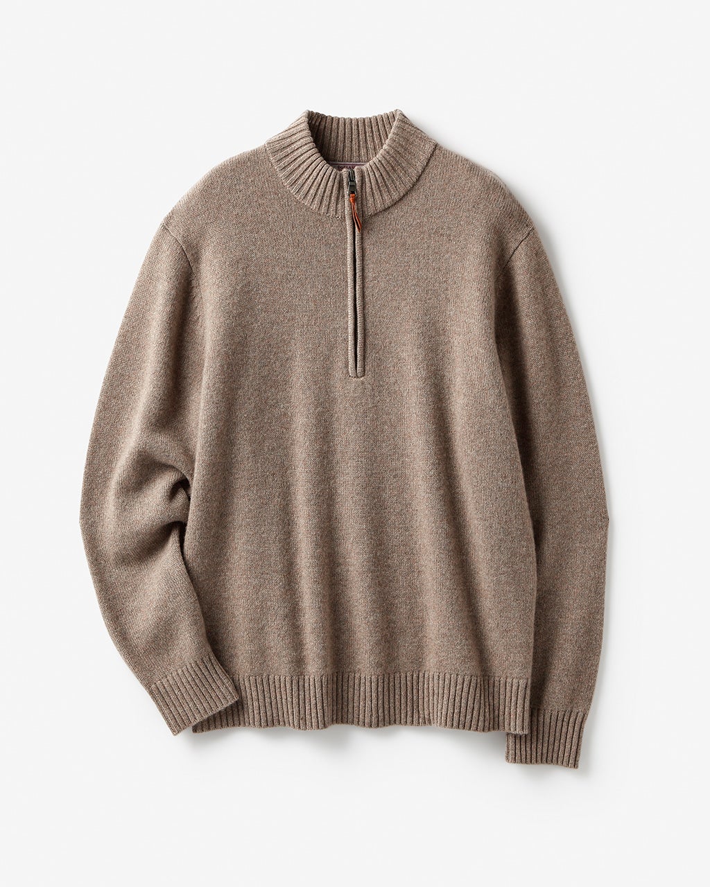 パーリーゲイツ グレー ハーフジップ カシミヤ入り セーター ツイル裏