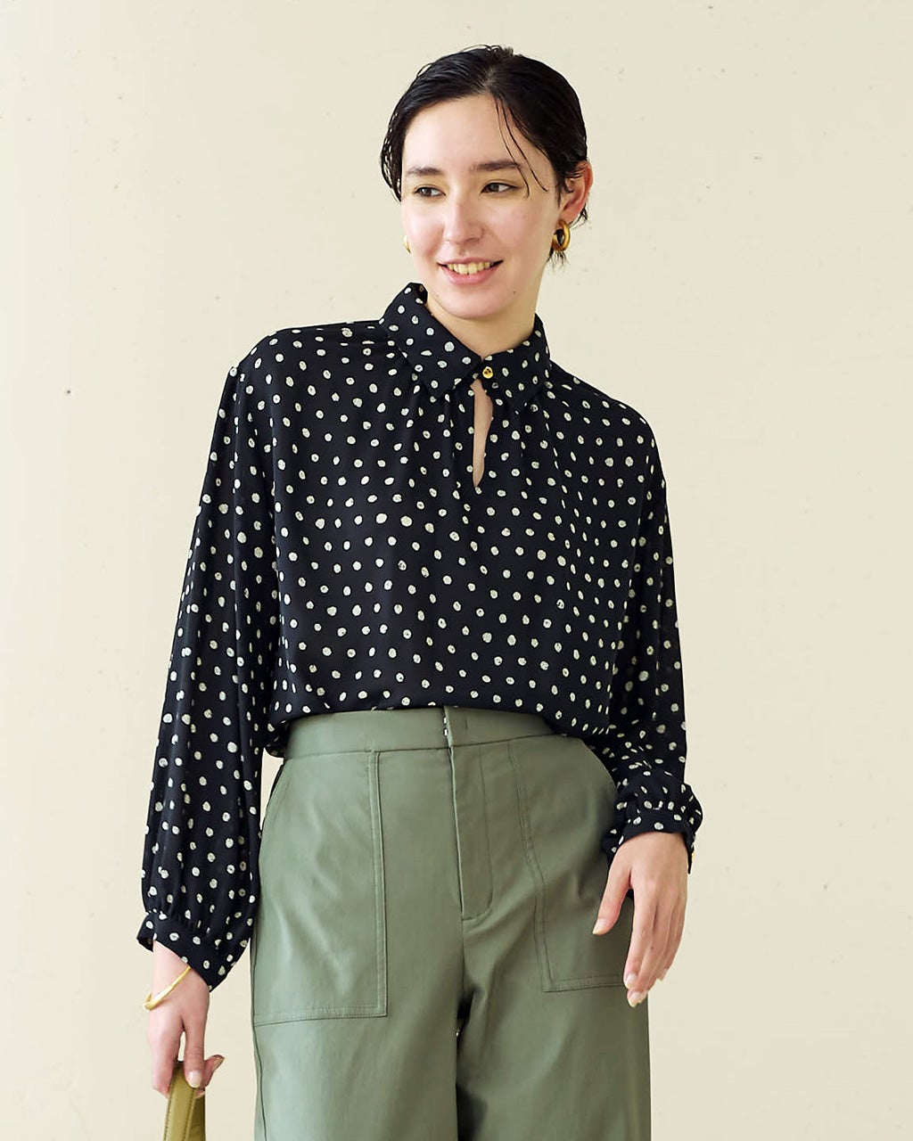 ポルカドット・ジョーゼットセットアップ/DoCLASSE