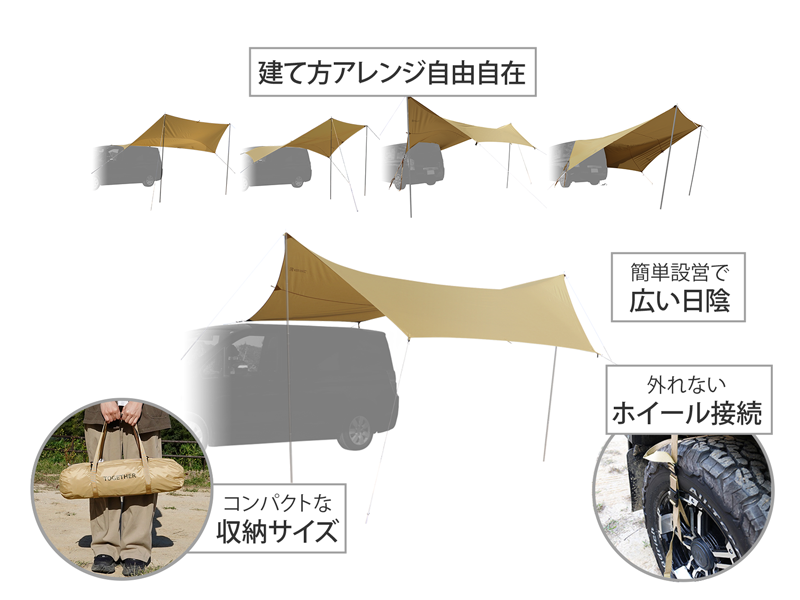販売終了】カートゥギャザータープ TT5-791-TN - DOD（ディーオー