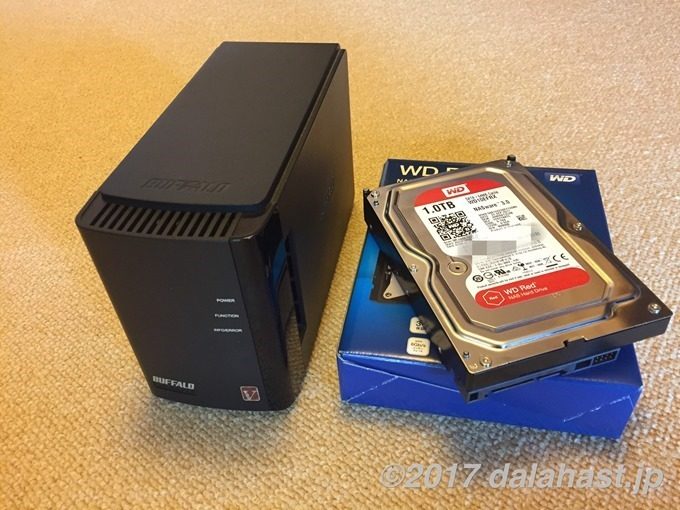 BUFFALOのNASが故障した時のHDD換装記録4回目（WD Red） | dalahast