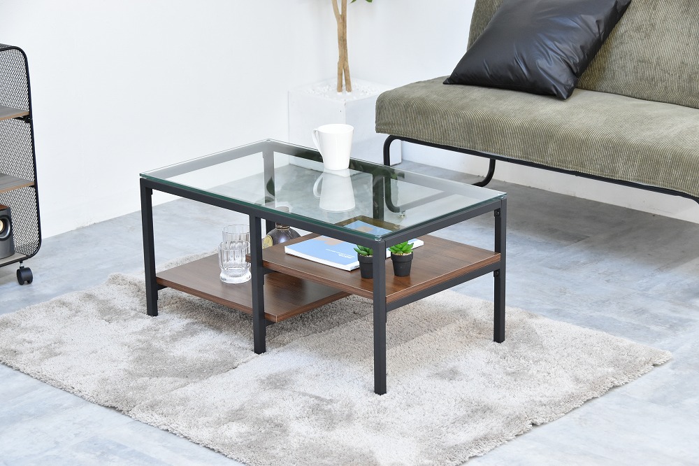 ガラスセンターテーブル ONTB0294MOGRY B.Bファニシング ガラス