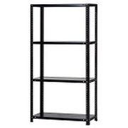 スチール整理棚3段 CLE6276-3BK 61×28×60.5cm 3段 黒 NEXT スチール