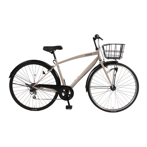 店舗受取限定】見守りクロスバイク自転車 ファインダ カゴ付き 27