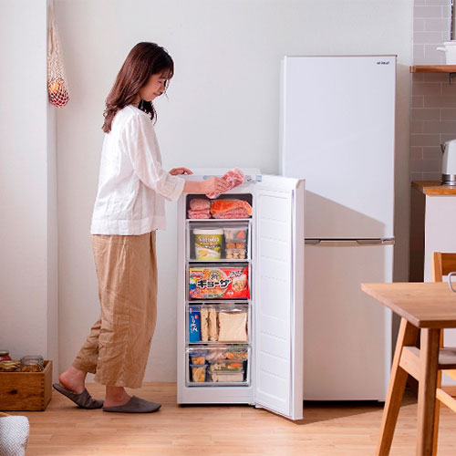 スリム冷凍庫 80L IUSN-8A-W アイリスオーヤマ 冷凍庫 ホワイト