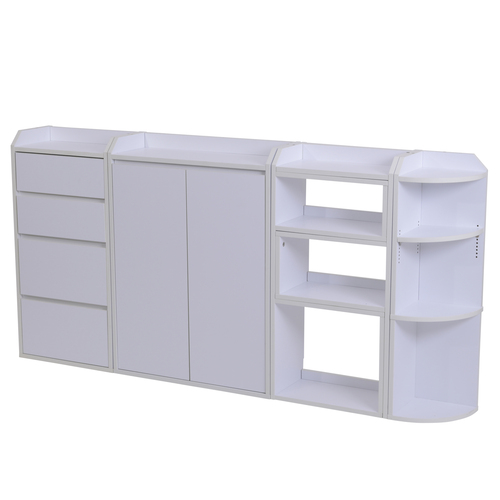 カウンター下収納 キャビネット ラック フルセット YHK-0204fullset-WH