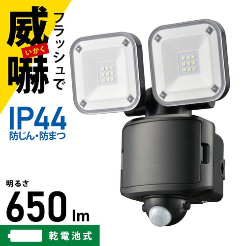 防犯カメラLEDセンサー8Wx2灯 C-AC8160 ムサシ センサーライト